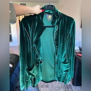 Green Velvet Suit with Diamond trim